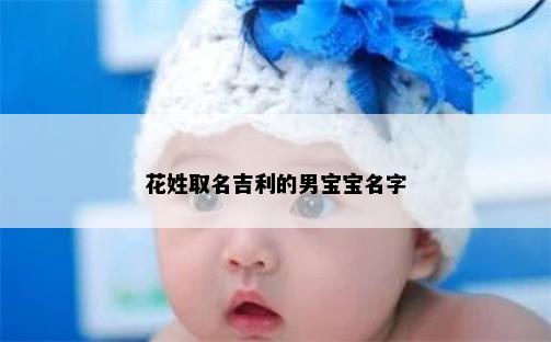 花姓取名吉利的男宝宝名字