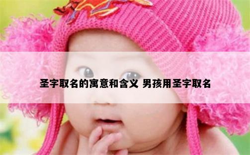 圣字取名的寓意和含义 男孩用圣字取名