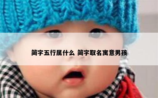 简字五行属什么 简字取名寓意男孩