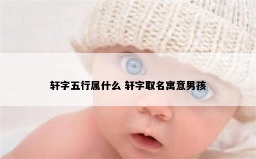 轩字五行属什么 轩字取名寓意男孩