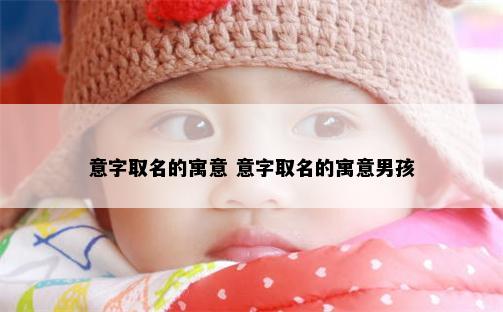 意字取名的寓意 意字取名的寓意男孩