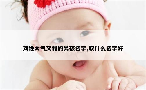 刘姓大气文雅的男孩名字,取什么名字好
